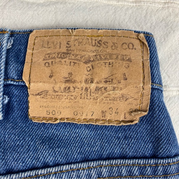 VTG 80s Levi's 509 Jeans Orange Tab Men's Size 34x30 Made In USA Straight Leg - Picture 8 of 14